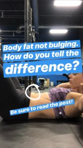 Body fat vs bulge during a crunch- how to spot the difference
