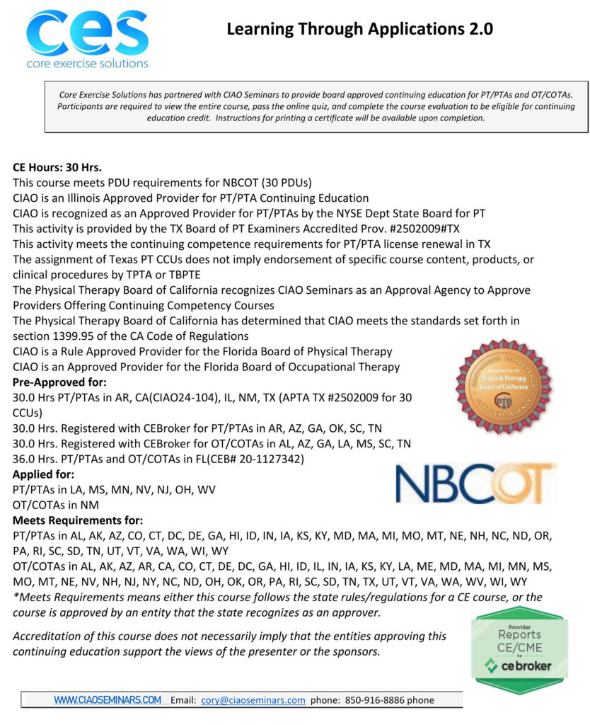 Learning Through Application - Core Exercise Solutions